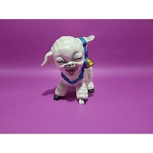 1960s Josef Originals Hand Painted Ceramic Happy Baby Lamb Figurine Easter‎